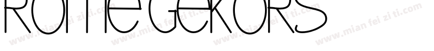 rome gekors字体转换
